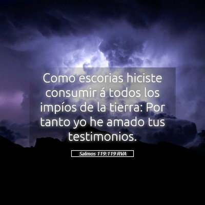 Picture 05 - Salmos 119:119 RVA - Como escorias hiciste consumir á todos los - Bible Verse Picture