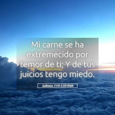 Picture 05 - Salmos 119:120 RVA - Mi carne se ha extremecido por temor de ti; Y de - Bible Verse Picture