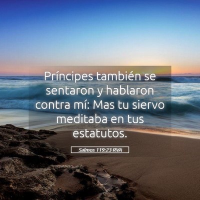 Picture 05 - Salmos 119:23 RVA - Príncipes también se sentaron y hablaron contra - Bible Verse Picture