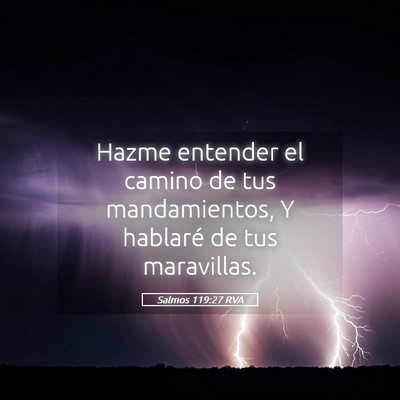 Picture 05 - Salmos 119:27 RVA - Hazme entender el camino de tus mandamientos, Y - Bible Verse Picture