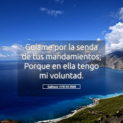 Picture 05 - Salmos 119:35 RVA - Guíame por la senda de tus mandamientos; Porque - Bible Verse Picture