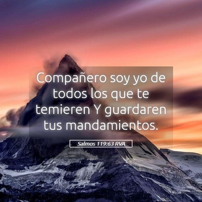 Picture 05 - Salmos 119:63 RVA - Compañero soy yo de todos los que te temieren Y - Bible Verse Picture