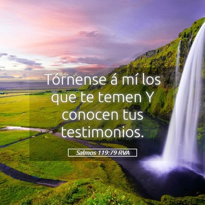 Picture 05 - Salmos 119:79 RVA - Tórnense á mí los que te temen Y conocen tus - Bible Verse Picture