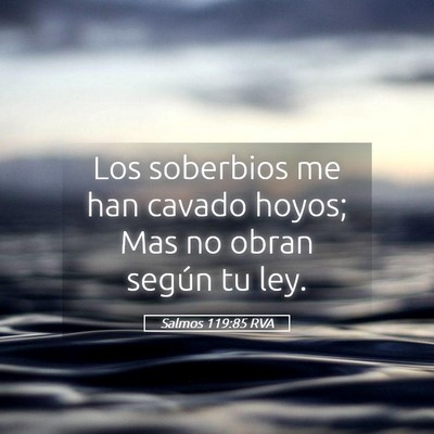 Picture 05 - Salmos 119:85 RVA - Los soberbios me han cavado hoyos; Mas no obran - Bible Verse Picture
