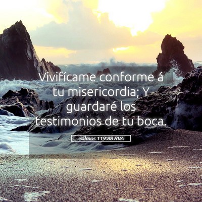 Picture 05 - Salmos 119:88 RVA - Vivifícame conforme á tu misericordia; Y - Bible Verse Picture