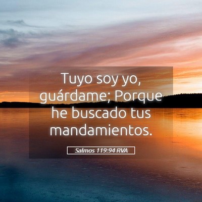 Picture 05 - Salmos 119:94 RVA - Tuyo soy yo, guárdame; Porque he buscado tus - Bible Verse Picture