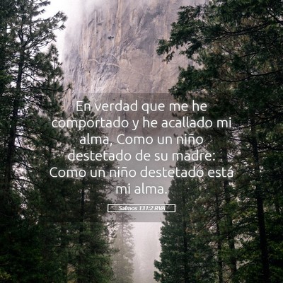 Picture 05 - Salmos 131:2 RVA - En verdad que me he comportado y he acallado mi - Bible Verse Picture