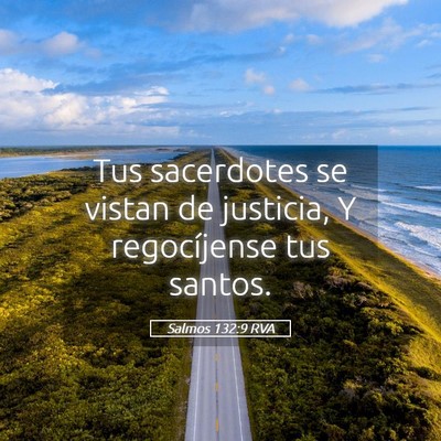 Picture 05 - Salmos 132:9 RVA - Tus sacerdotes se vistan de justicia, Y - Bible Verse Picture