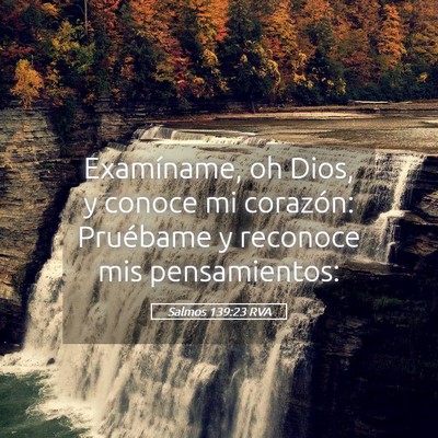 Picture 05 - Salmos 139:23 RVA - Examíname, oh Dios, y conoce mi corazón: - Bible Verse Picture