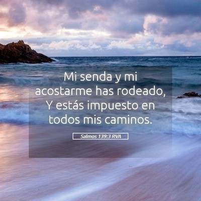 Picture 05 - Salmos 139:3 RVA - Mi senda y mi acostarme has rodeado, Y estás - Bible Verse Picture