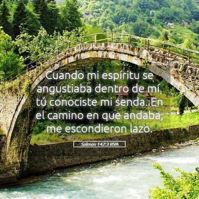 Picture 05 - Salmos 142:3 RVA - Cuando mi espíritu se angustiaba dentro de mí, - Bible Verse Picture