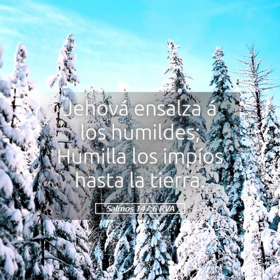 Picture 05 - Salmos 147:6 RVA - Jehová ensalza á los humildes; Humilla los - Bible Verse Picture