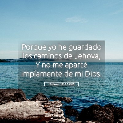 Picture 05 - Salmos 18:21 RVA - Porque yo he guardado los caminos de Jehová, Y - Bible Verse Picture