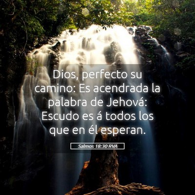 Picture 05 - Salmos 18:30 RVA - Dios, perfecto su camino: Es acendrada la palabra - Bible Verse Picture