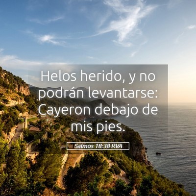 Picture 05 - Salmos 18:38 RVA - Helos herido, y no podrán levantarse: Cayeron - Bible Verse Picture