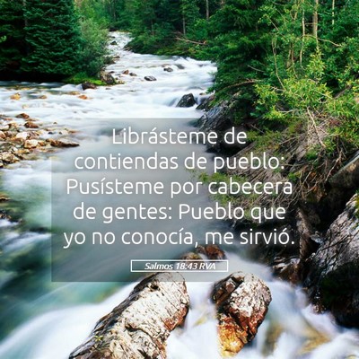 Picture 05 - Salmos 18:43 RVA - Librásteme de contiendas de pueblo: Pusísteme - Bible Verse Picture