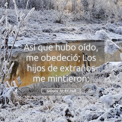 Picture 05 - Salmos 18:44 RVA - Así que hubo oído, me obedeció; Los hijos de - Bible Verse Picture