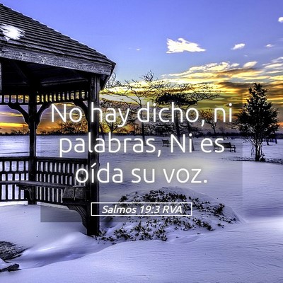 Picture 05 - Salmos 19:3 RVA - No hay dicho, ni palabras, Ni es oída su - Bible Verse Picture
