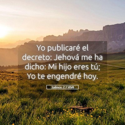 Picture 05 - Salmos 2:7 RVA - Yo publicaré el decreto: Jehová me ha dicho: Mi - Bible Verse Picture