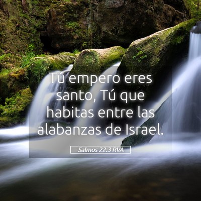 Picture 05 - Salmos 22:3 RVA - Tú empero eres santo, Tú que habitas entre las - Bible Verse Picture