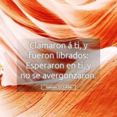 Picture 05 - Salmos 22:5 RVA - Clamaron á ti, y fueron librados: Esperaron en - Bible Verse Picture