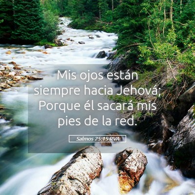 Picture 05 - Salmos 25:15 RVA - Mis ojos están siempre hacia Jehová; Porque él - Bible Verse Picture