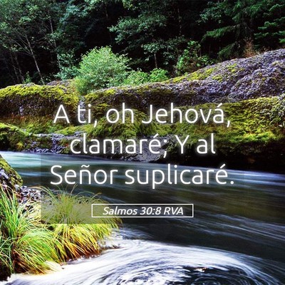 Picture 05 - Salmos 30:8 RVA - A ti, oh Jehová, clamaré; Y al Señor - Bible Verse Picture