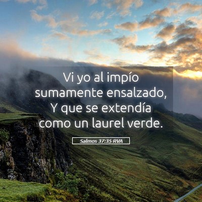 Picture 05 - Salmos 37:35 RVA - Vi yo al impío sumamente ensalzado, Y que se - Bible Verse Picture