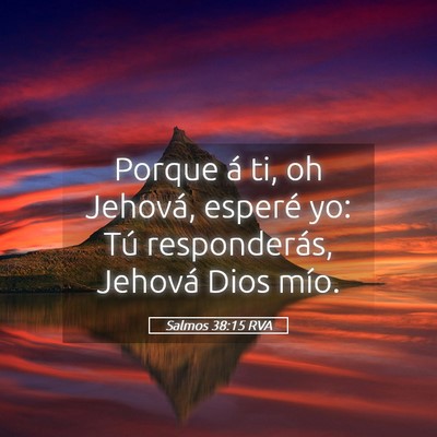 Picture 05 - Salmos 38:15 RVA - Porque á ti, oh Jehová, esperé yo: Tú - Bible Verse Picture