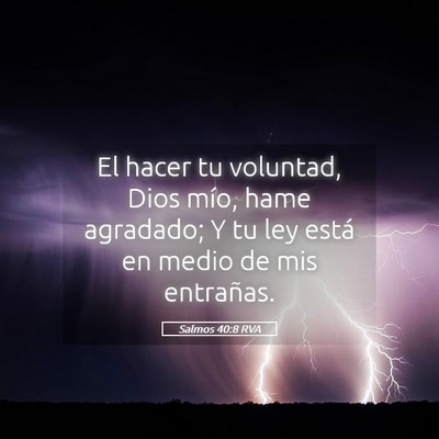 Picture 05 - Salmos 40:8 RVA - El hacer tu voluntad, Dios mío, hame agradado; Y - Bible Verse Picture