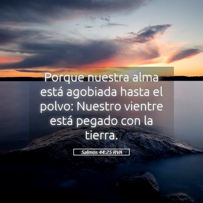 Picture 05 - Salmos 44:25 RVA - Porque nuestra alma está agobiada hasta el - Bible Verse Picture