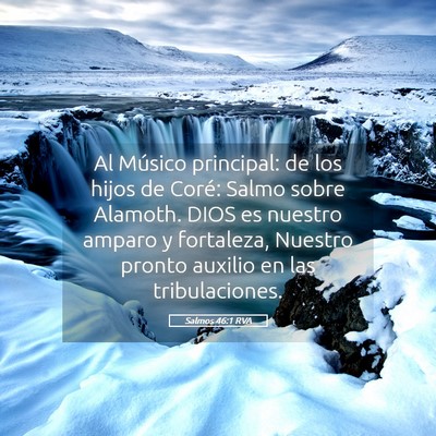 Picture 05 - Salmos 46:1 RVA - Al Músico principal: de los hijos de Coré: - Bible Verse Picture