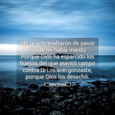 Picture 05 - Salmos 53:5 RVA - Allí se sobresaltaron de pavor donde no había - Bible Verse Picture