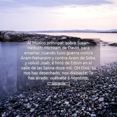 Picture 05 - Salmos 60:1 RVA - Al Músico principal: sobre Susan-Heduth: Michtam - Bible Verse Picture