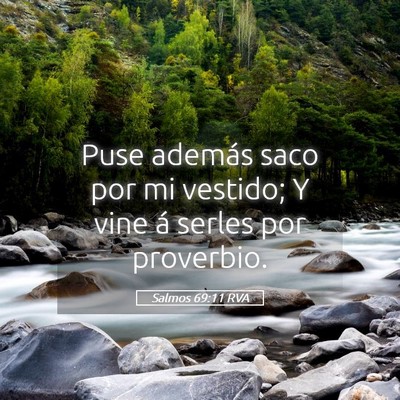 Picture 05 - Salmos 69:11 RVA - Puse además saco por mi vestido; Y vine á - Bible Verse Picture