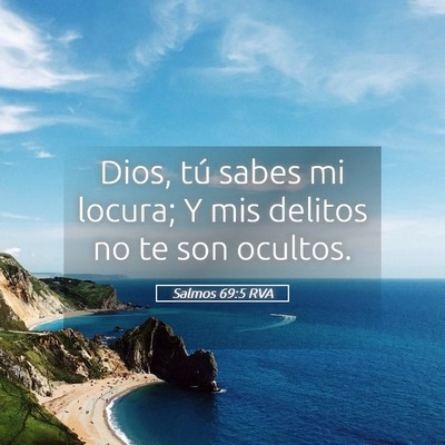 Picture 05 - Salmos 69:5 RVA - Dios, tú sabes mi locura; Y mis delitos no te - Bible Verse Picture