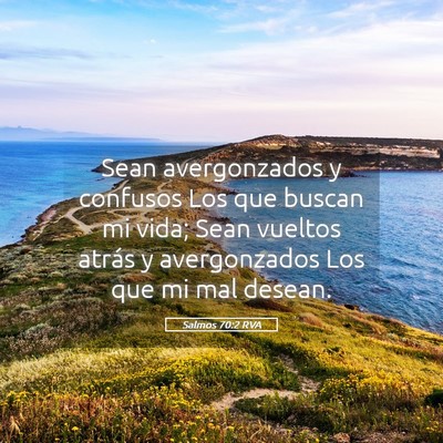 Picture 05 - Salmos 70:2 RVA - Sean avergonzados y confusos Los que buscan mi - Bible Verse Picture