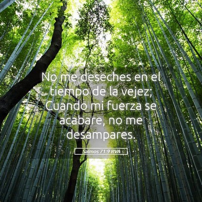 Picture 05 - Salmos 71:9 RVA - No me deseches en el tiempo de la vejez; Cuando - Bible Verse Picture