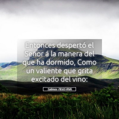 Picture 05 - Salmos 78:65 RVA - Entonces despertó el Señor á la manera del que - Bible Verse Picture