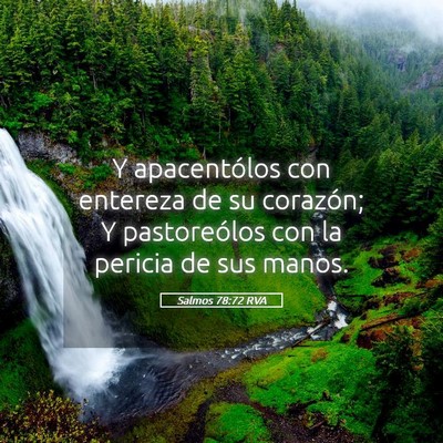 Picture 05 - Salmos 78:72 RVA - Y apacentólos con entereza de su corazón; Y - Bible Verse Picture