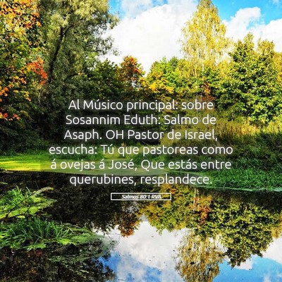 Picture 05 - Salmos 80:1 RVA - Al Músico principal: sobre Sosannim Eduth: Salmo - Bible Verse Picture