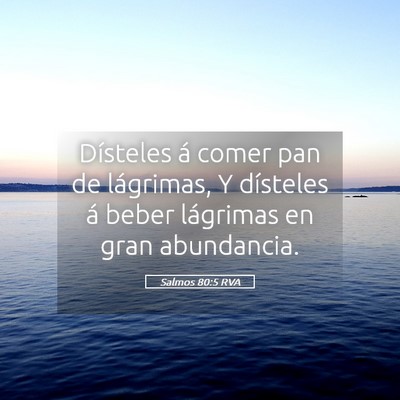 Picture 05 - Salmos 80:5 RVA - Dísteles á comer pan de lágrimas, Y dísteles - Bible Verse Picture