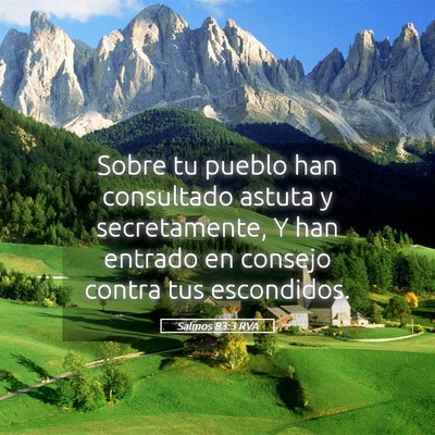 Picture 05 - Salmos 83:3 RVA - Sobre tu pueblo han consultado astuta y - Bible Verse Picture