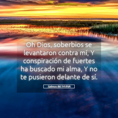 Picture 05 - Salmos 86:14 RVA - Oh Dios, soberbios se levantaron contra mí, Y - Bible Verse Picture