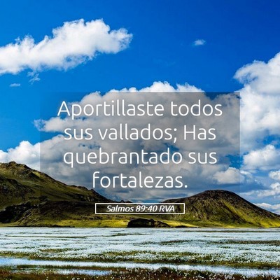 Picture 05 - Salmos 89:40 RVA - Aportillaste todos sus vallados; Has quebrantado - Bible Verse Picture