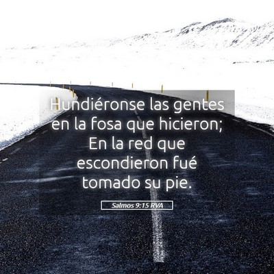 Picture 05 - Salmos 9:15 RVA - Hundiéronse las gentes en la fosa que hicieron; - Bible Verse Picture