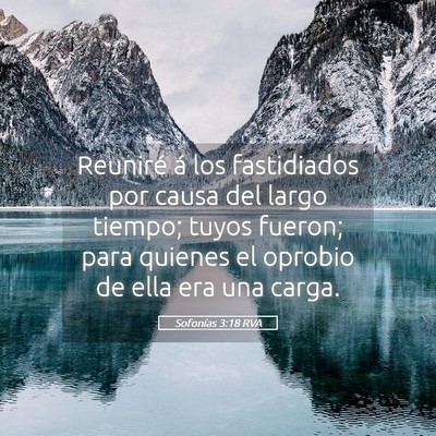Picture 05 - Sofonías 3:18 RVA - Reuniré á los fastidiados por causa del largo - Bible Verse Picture