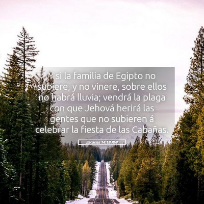 Picture 05 - Zacarías 14:18 RVA - Y si la familia de Egipto no subiere, y no - Bible Verse Picture