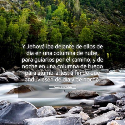 Picture 05 - Éxodo 13:21 RVA - Y Jehová iba delante de ellos de día en una - Bible Verse Picture