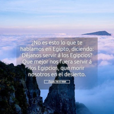Picture 05 - Éxodo 14:12 RVA - ¿No es esto lo que te hablamos en Egipto, - Bible Verse Picture